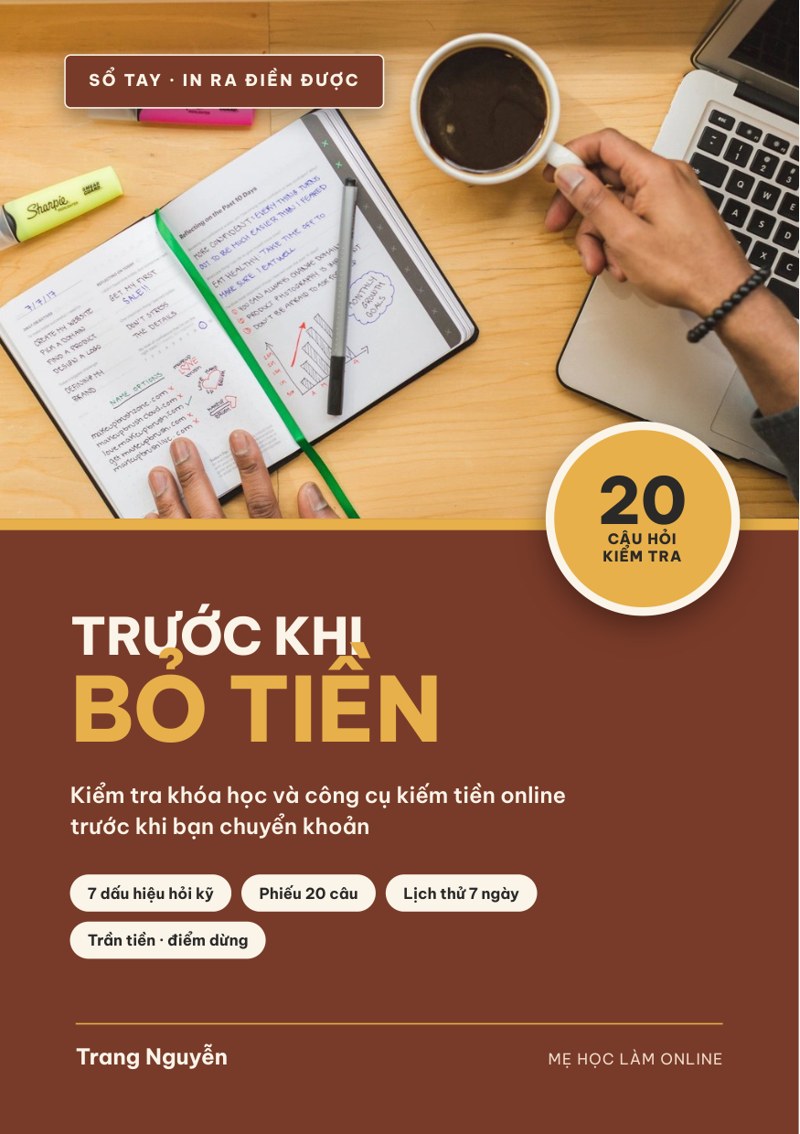 Bìa Sổ tay “Trước khi bỏ tiền”